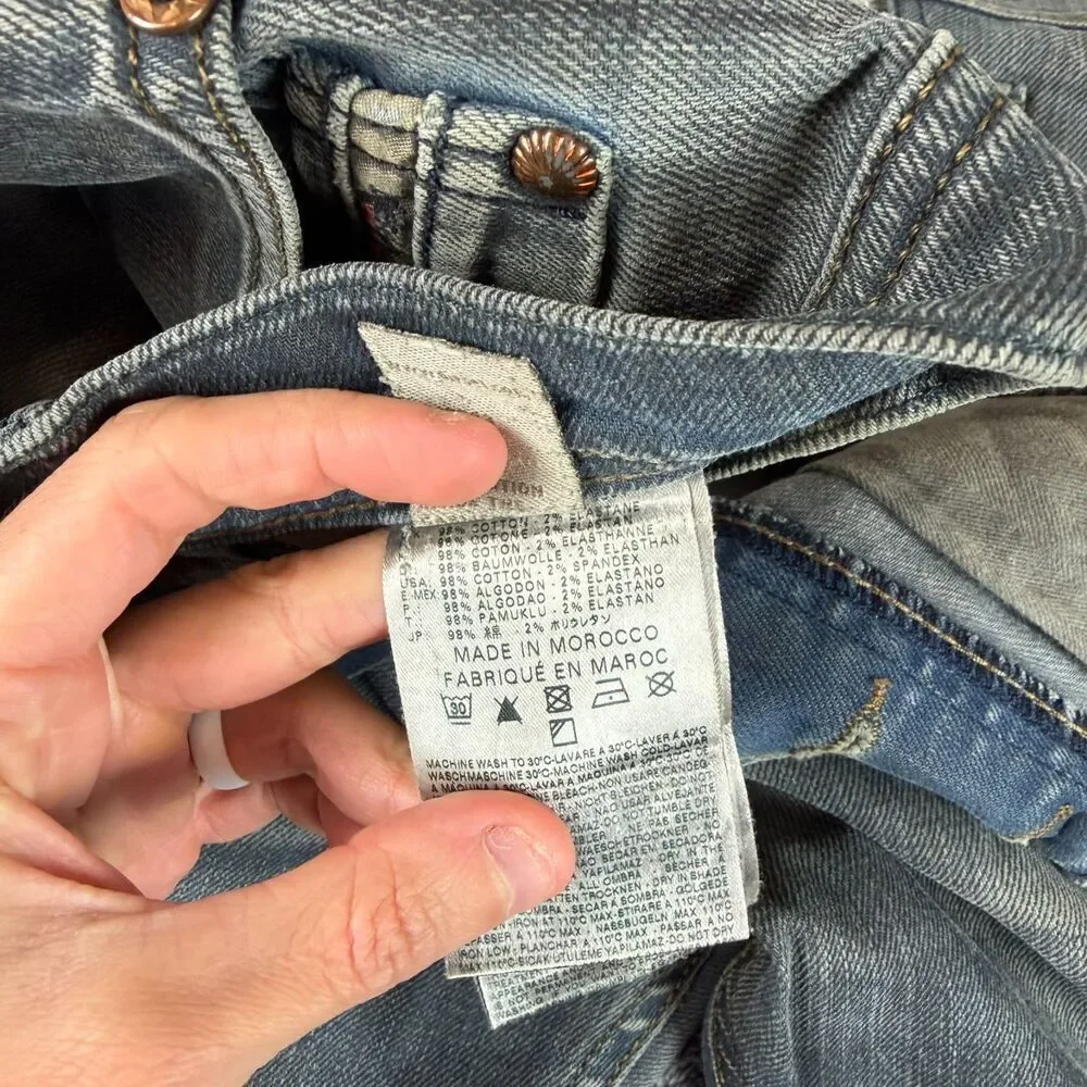 Diesel Slim-Carrot Tepphar Denim Distressed Jeans Men's 31X32(32X30) 0886A *Read
